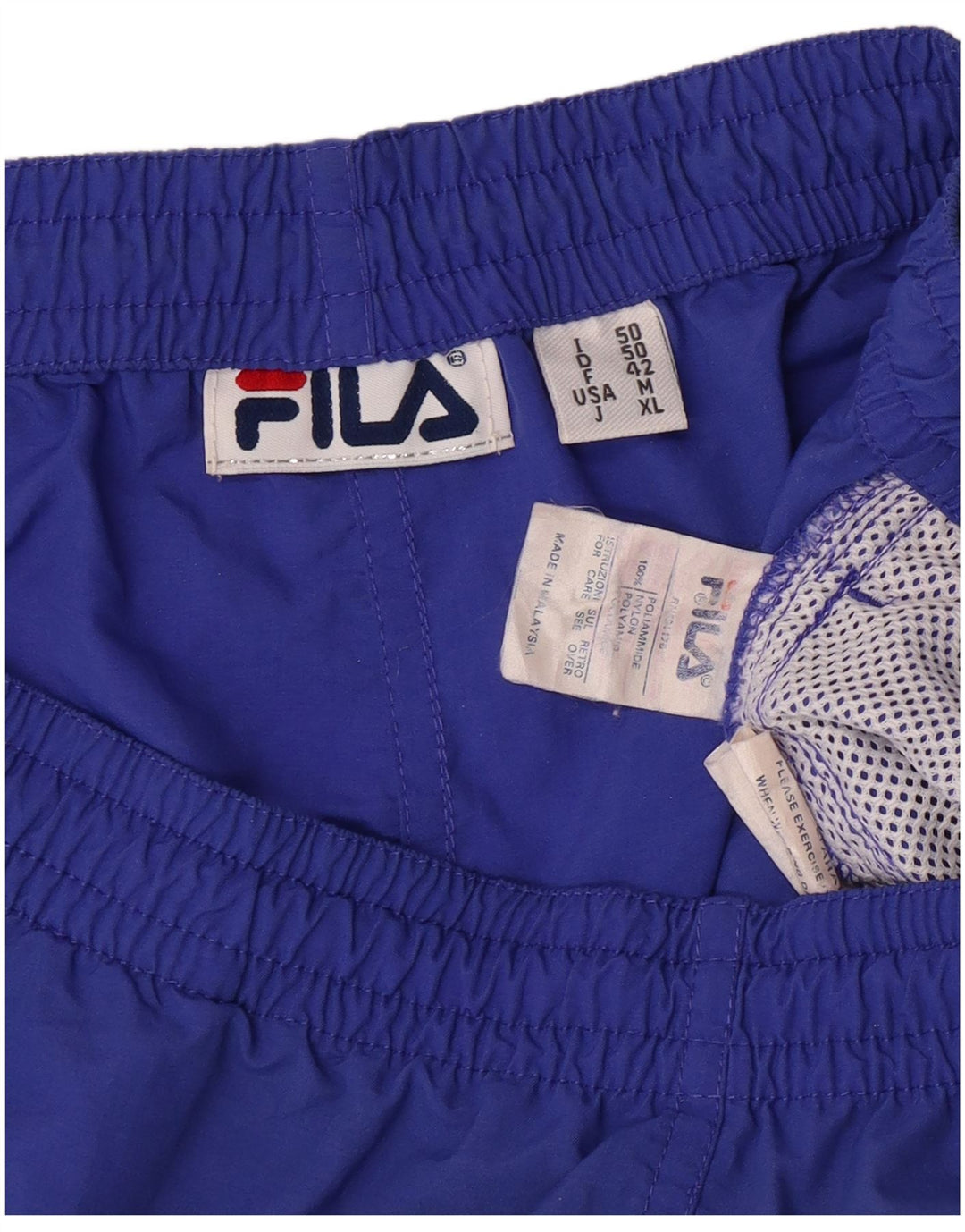 FILA Pantalón corto deportivo para hombre IT 50 Large Poliamida azul