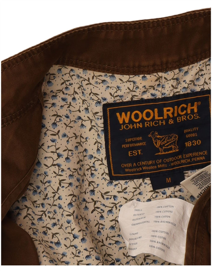 Woolrich Chaqueta militar para mujer UK 12 Algodón marrón medio