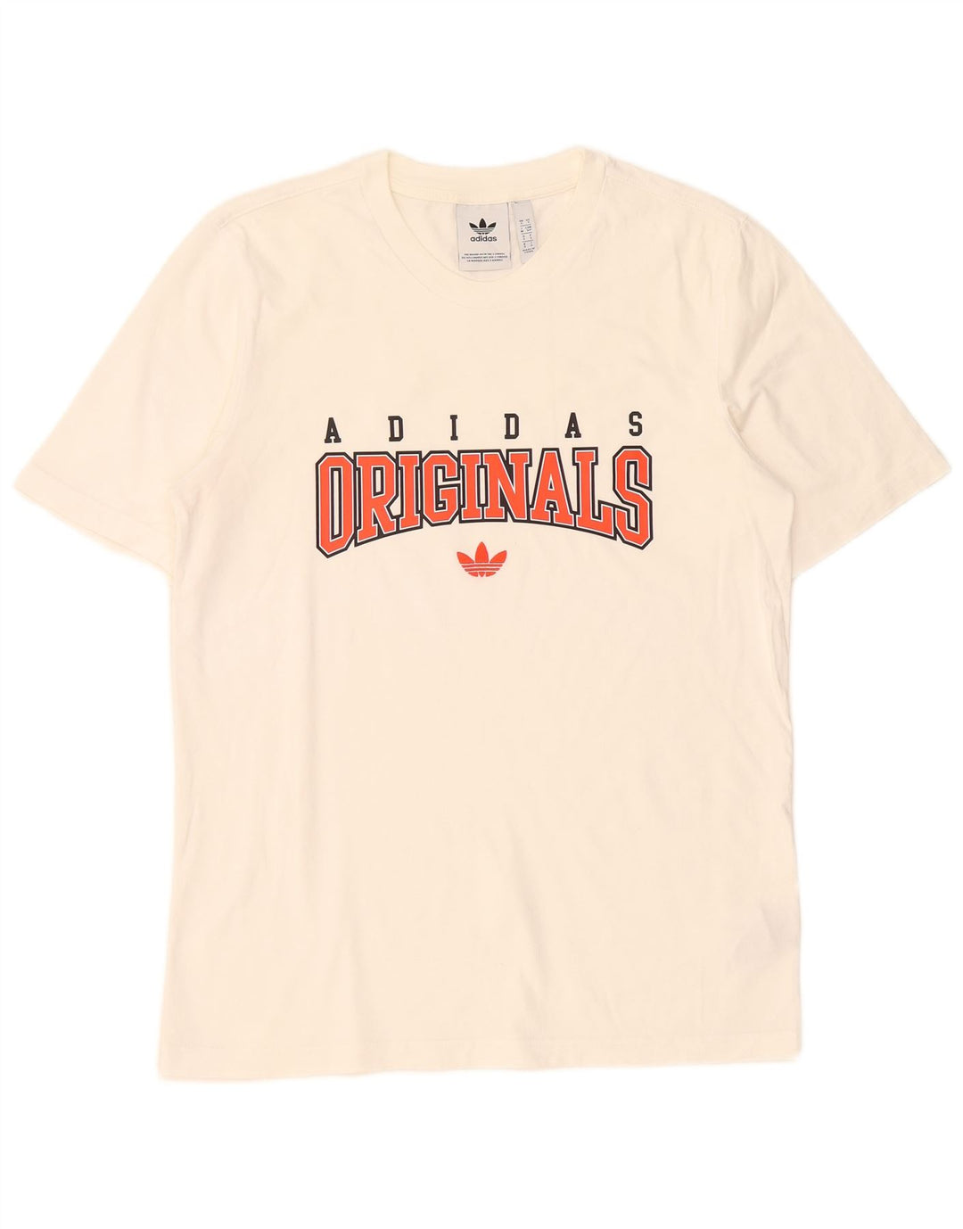 Adidas - Camiseta gráfica para hombre, talla pequeña, algodón blanco