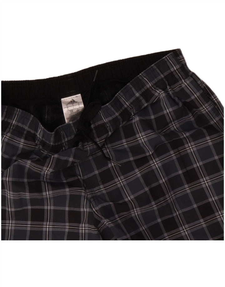 Adidas Hombre Bañador Corto Grande Negro Cuadros Poliéster