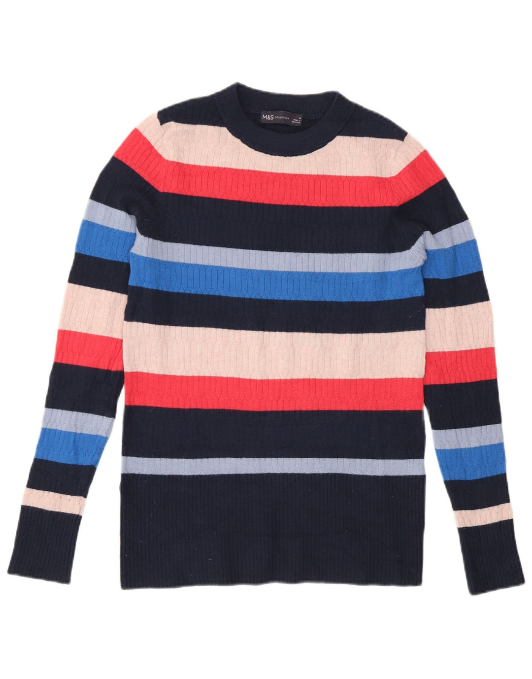 Marks & Spencer Suéter de Cuello Redondo para Mujer UK 10 Small Multicolor