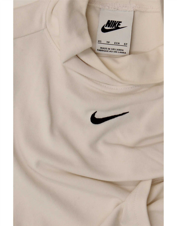 Nike Top corto sin mangas para mujer UK 4 XS Blanco