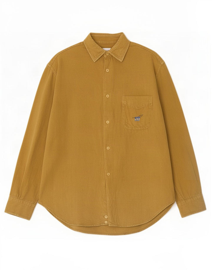 Henry Cottons Camisa de pana para hombre Talla 38 15 Caqui mediano