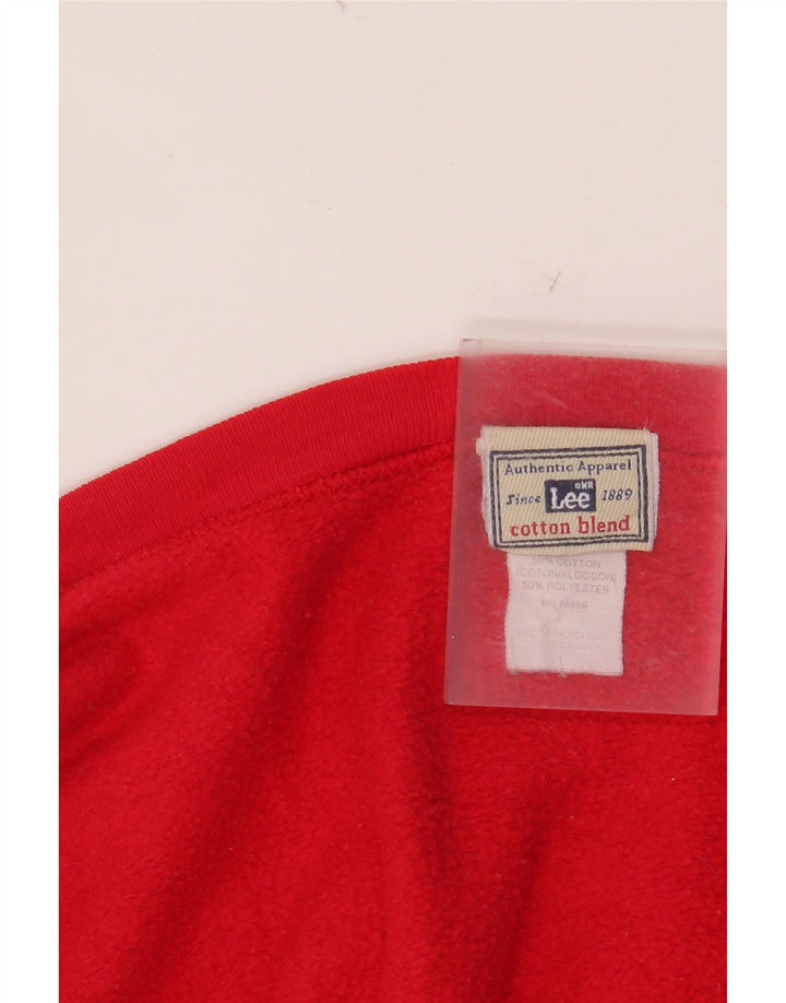 LEE Sudadera Hombre Jumper XL Algodón Rojo