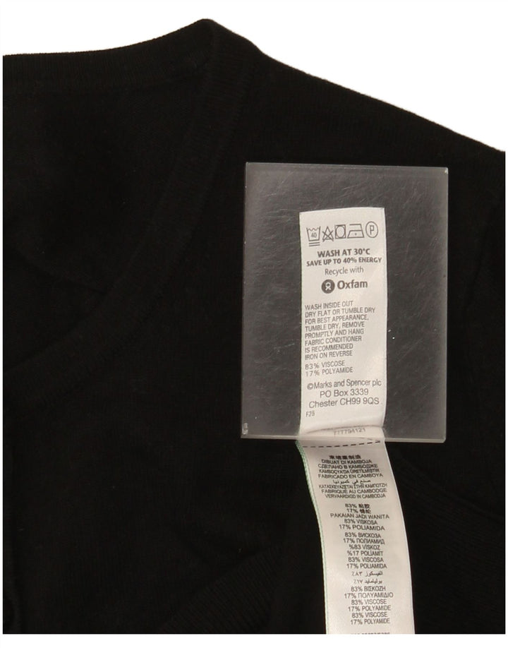 Marks & Spencer - Cárdigan para mujer, talla 40, talla grande, viscosa negra