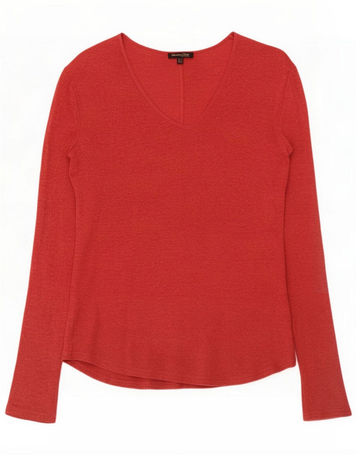 Massimo Dutti Top Mujer Manga Larga UK 40 Small Rojo