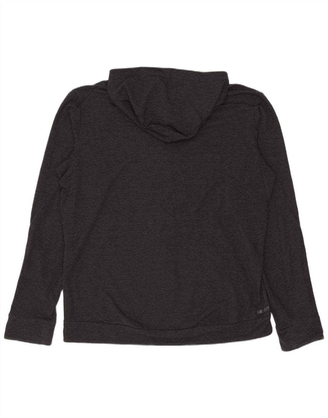 Nike Dri Fit Sudadera con capucha y cremallera para hombre, talla grande, rayón gris