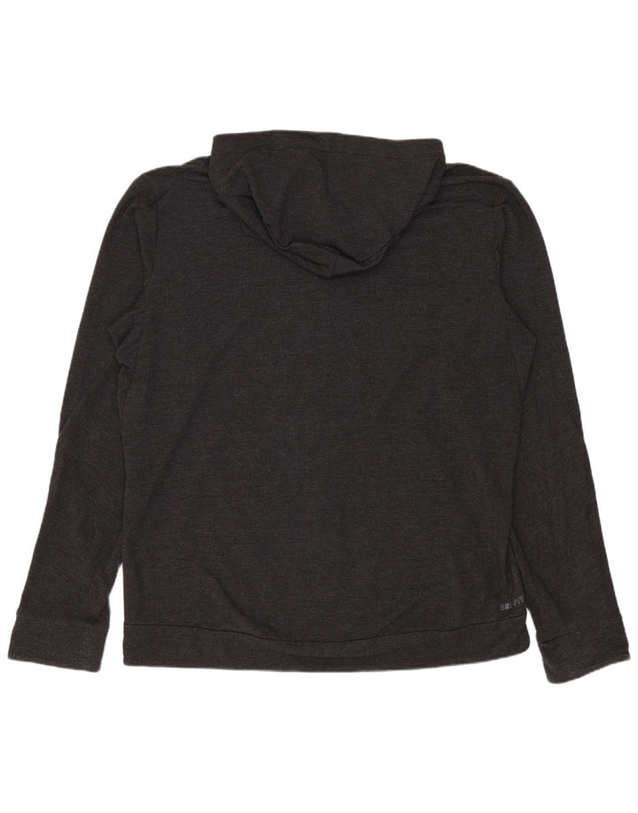 Nike Dri Fit Sudadera con capucha y cremallera para hombre, talla grande, rayón gris
