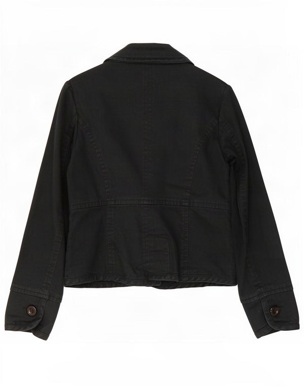 Monsoon Chaqueta tipo blazer de 1 botón para mujer UK 46 Grande Algodón negro