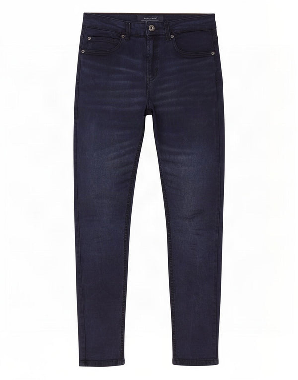 Zara Hombre Pantalones Casuales Pitillo Medianos W30 L30 Azul Marino