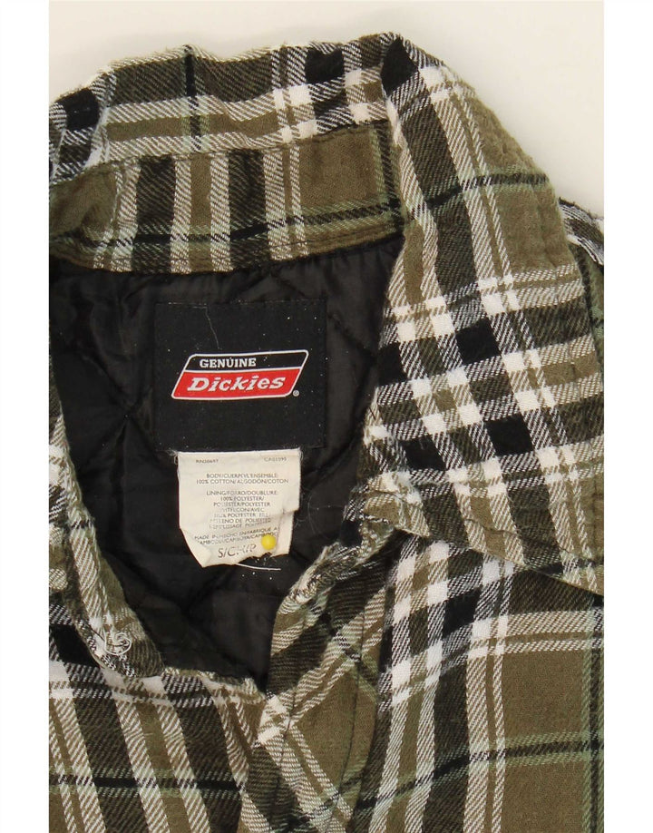 Dickies Hombre Lumberjack Camisa De Franela De Algodón A Cuadros Caqui Pequeño