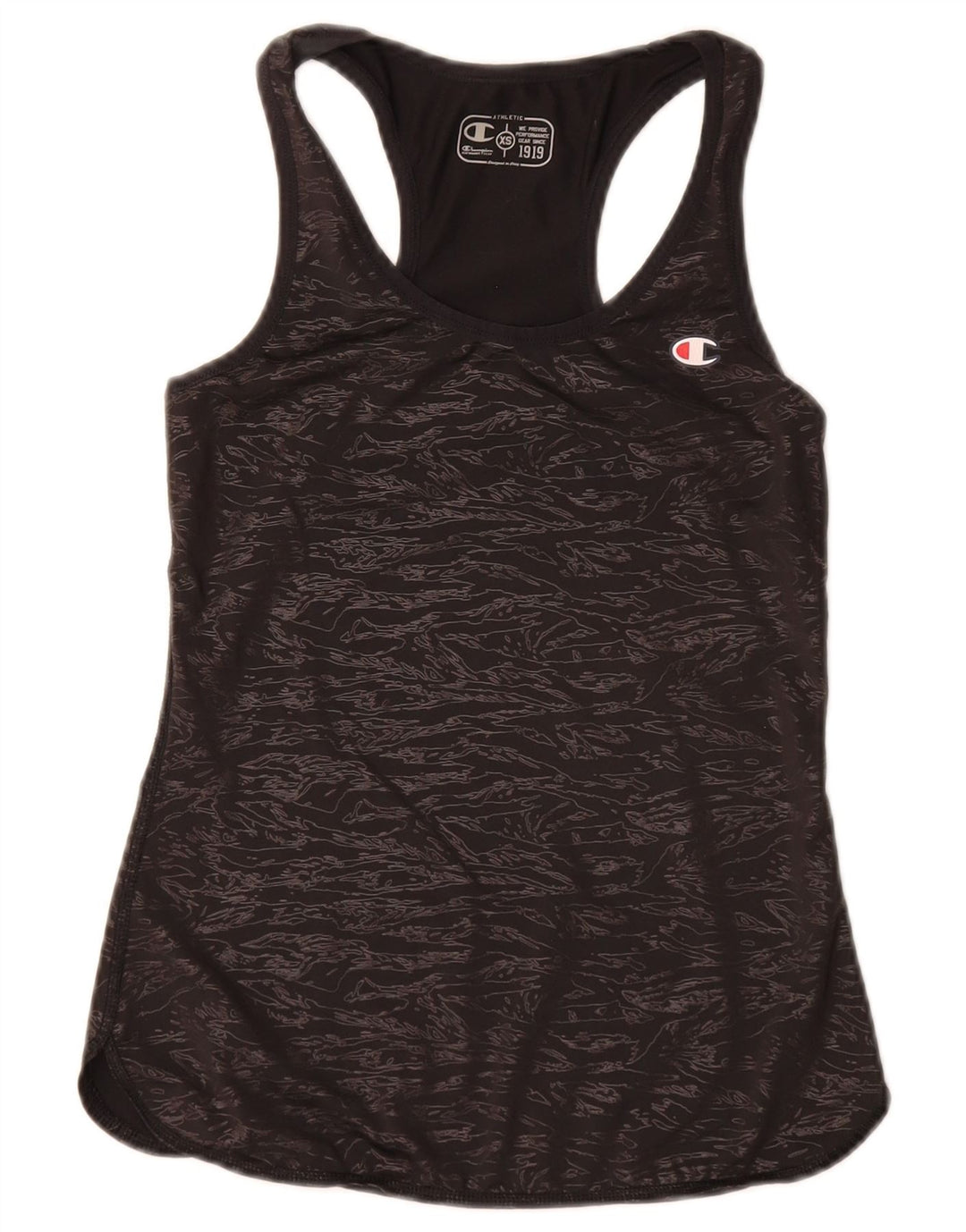 Champion Camiseta sin mangas con estampado abstracto para mujer UK 4 XS Negro