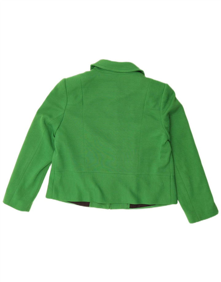 Marks & Spencer Chaqueta tipo blazer de 4 botones para mujer UK 46 Poliéster verde grande