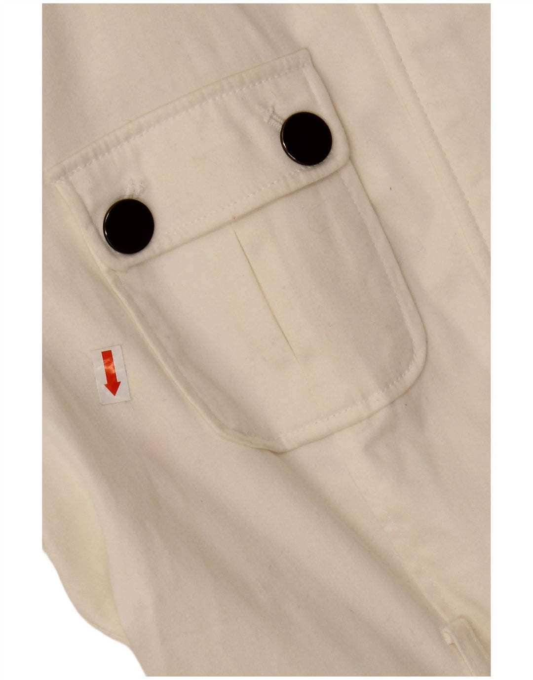 ZARA Chaqueta utilitaria para mujer UK 12 Mediana Algodón blanco