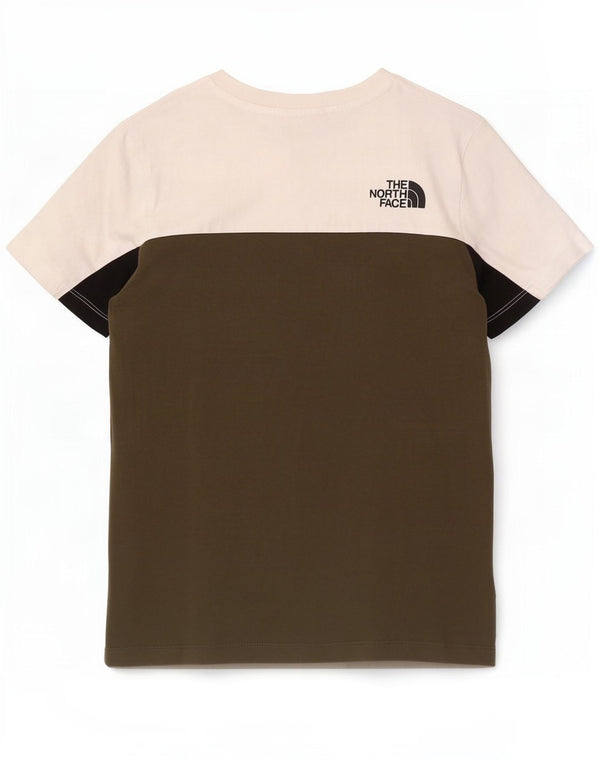 The North Face Camiseta gráfica para niños 11-12 años Large Caqui Colorblock
