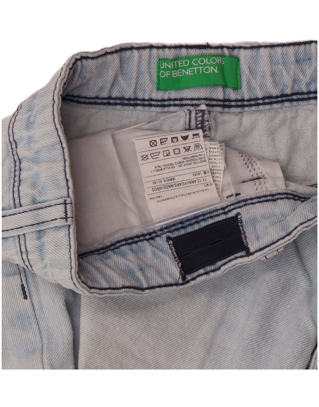 BENETTON Shorts Vaqueros Niña 11-12 Años 2XL W26 Azul Algodón