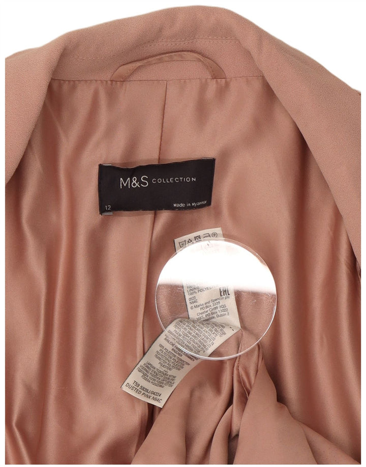Marks & Spencer Chaqueta tipo blazer abierta para mujer UK 40 Poliéster rosa medio