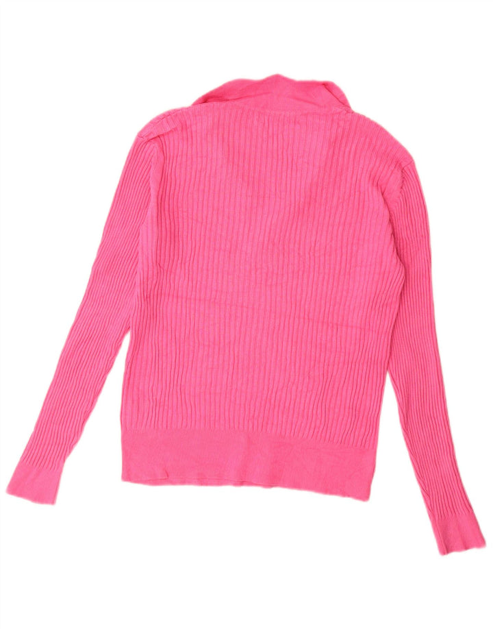 Marks & Spencer - Jersey de cuello polo para mujer, talla 40, viscosa rosa mediana