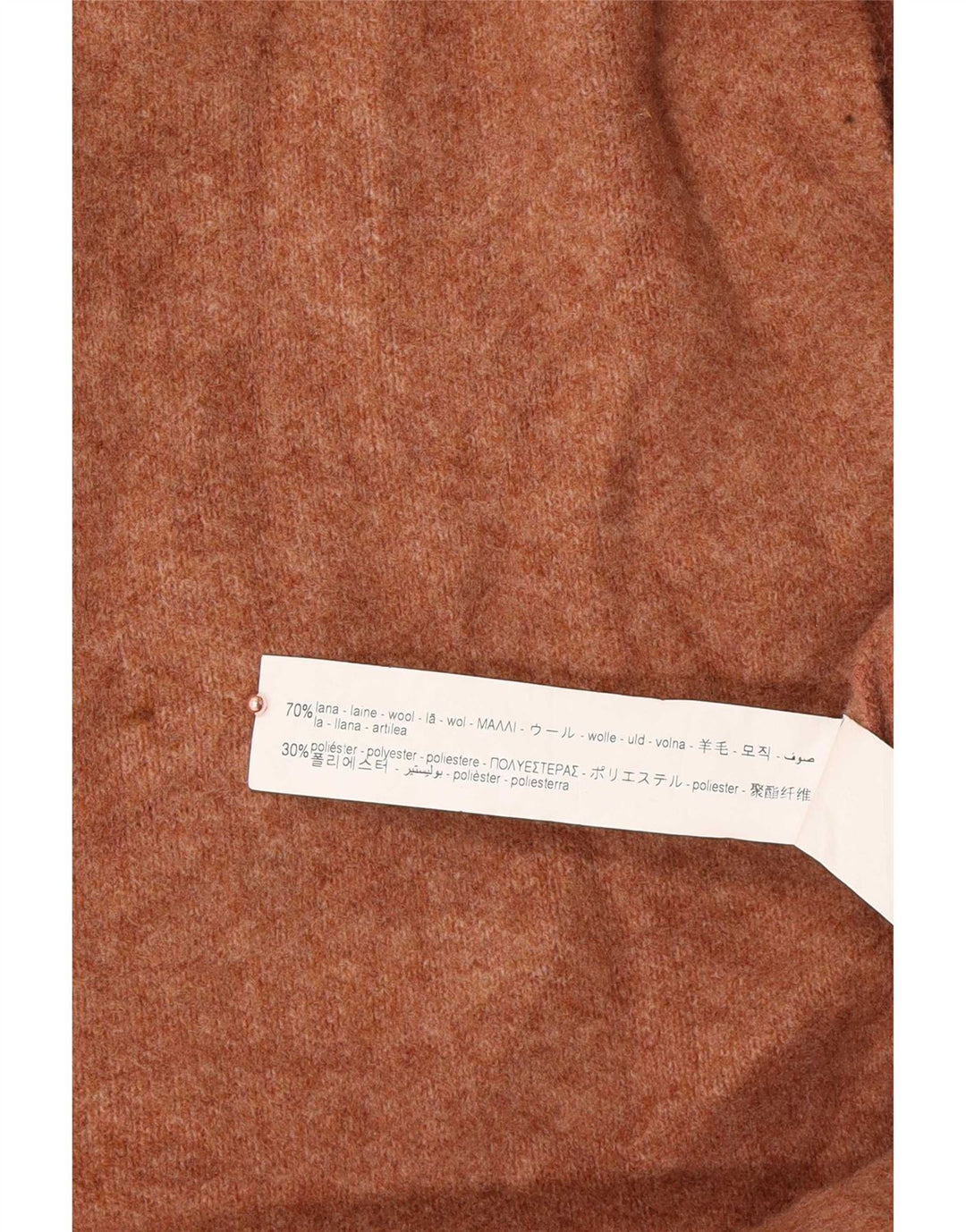 Zara Mujer Longline Open Cardigan Suéter UK 44 Medio Beige Lana