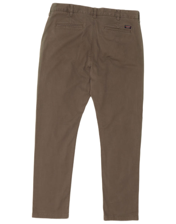 Superdry Pantalón cargo ajustado para hombre W34 L30 Algodón caqui