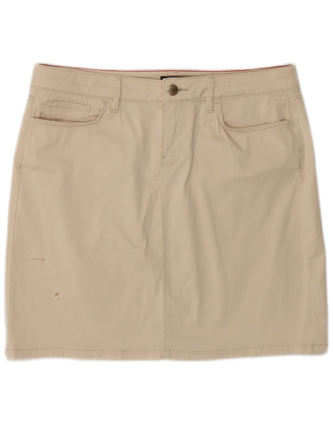 TOMMY HILFIGER Womens Mini Skirt US 8 Medium W30  Beige Cotton