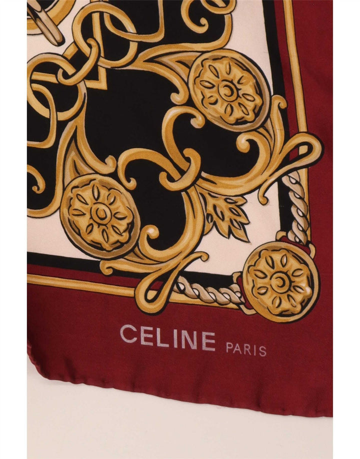 Pañuelo Cuadrado Celine Mujer Talla Única Estampado Animal Burdeos