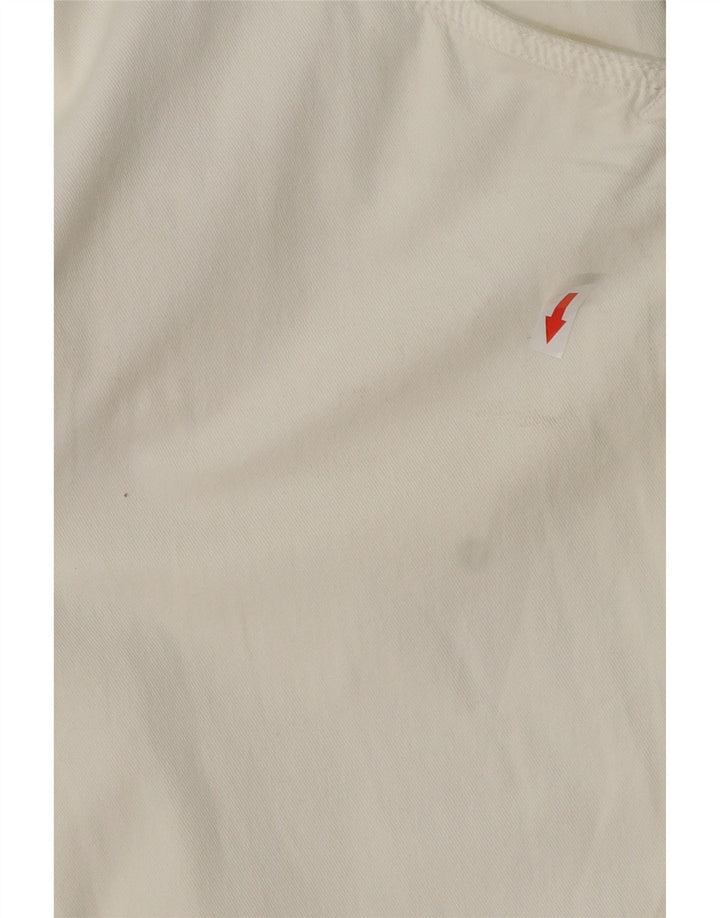 TRUSSARDI Pantalones informales rectos para mujer IT 46 Large W30 L32 Blanco