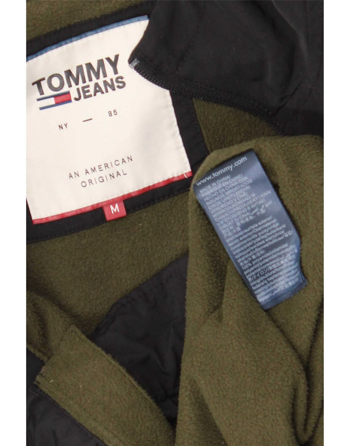 Tommy Hilfiger Chaqueta bomber con capucha para hombre UK 38 Mediana Poliamida negra
