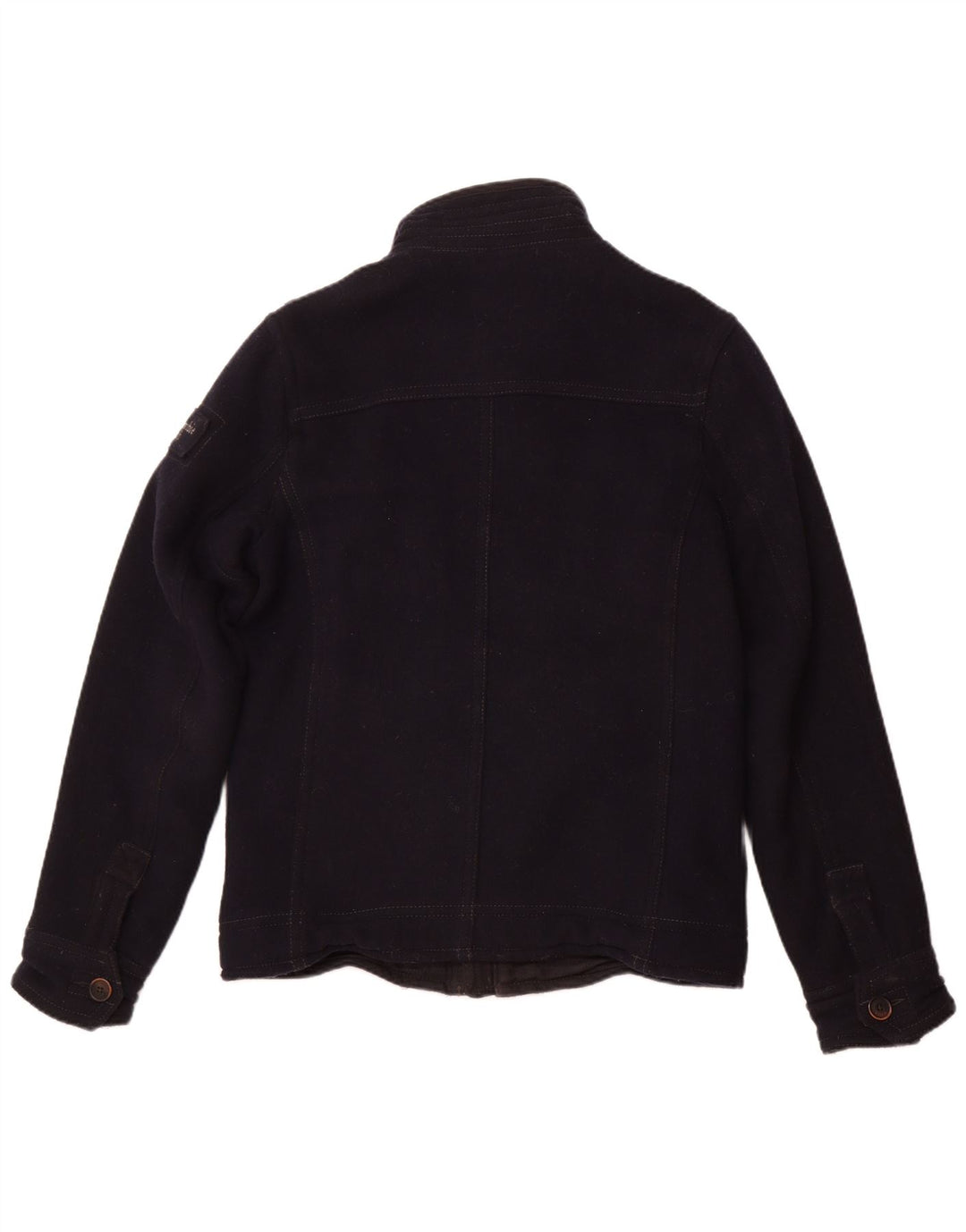 Abercrombie & Fitch Chaqueta militar para hombre Reino Unido 40 Grande Lana azul marino