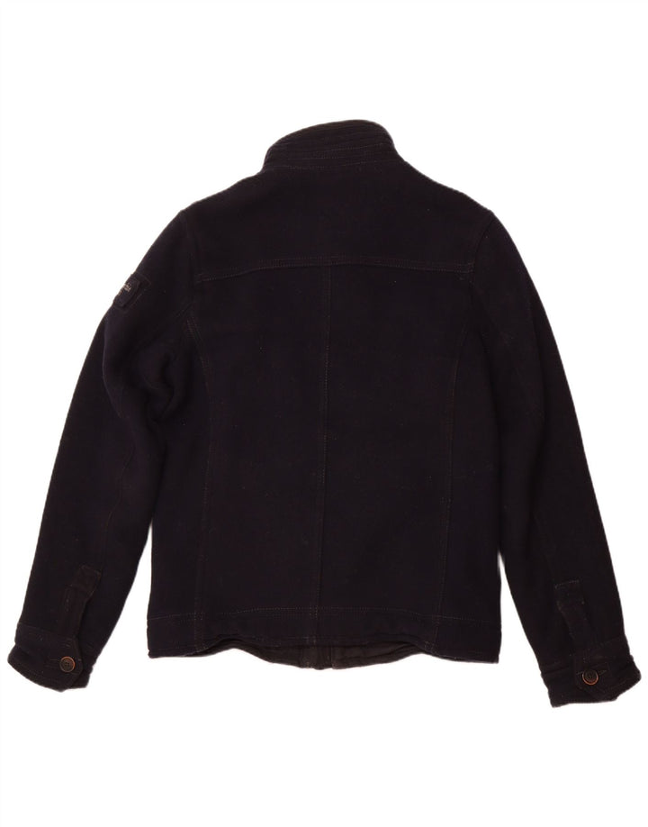 Abercrombie & Fitch Chaqueta militar para hombre Reino Unido 40 Grande Lana azul marino