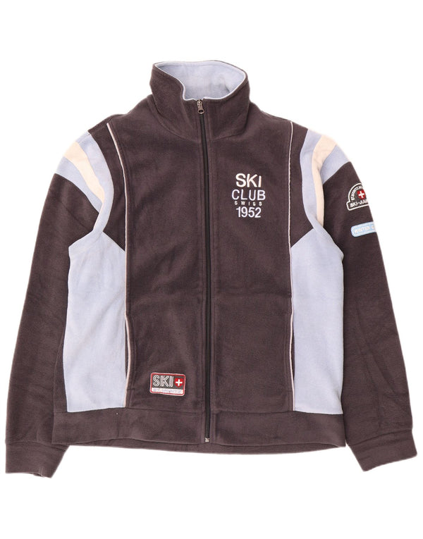 F.LLI Campagnolo Chaqueta polar de esquí para hombre Reino Unido 40 Grande Gris Colorblock