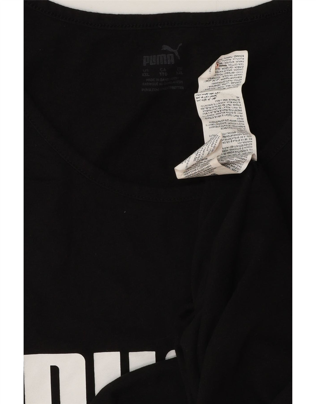 PUMA Camiseta sin mangas gráfica para hombre 2XL Algodón negro