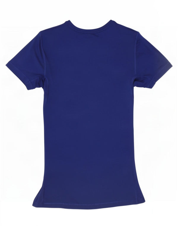 Nike Mujer Dri Fit Camiseta Top UK 10 Small Azul Marino Poliéster