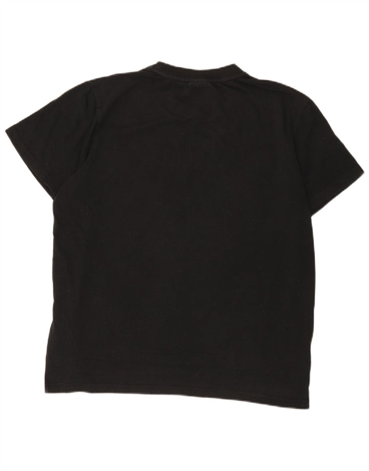 Fila - Camiseta gráfica para hombre, talla grande, algodón negro