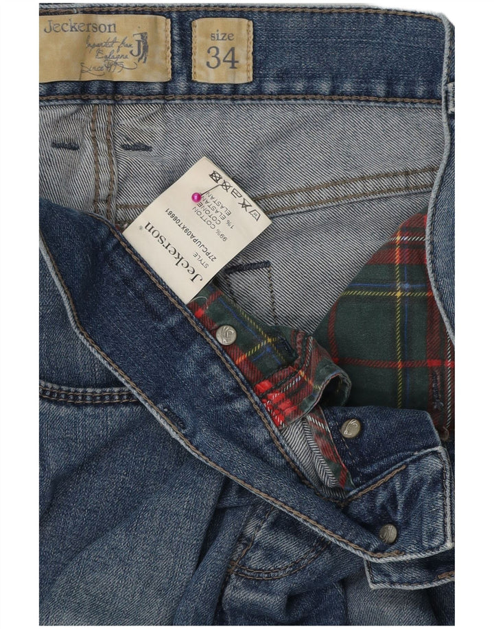 JECKERSON Vaqueros ajustados para hombre W34 L30 Algodón azul