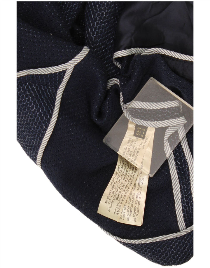 Massimo Dutti Chaqueta Blazer 1 Botón Mujer EU 40 Mediano Azul Marino Algodón