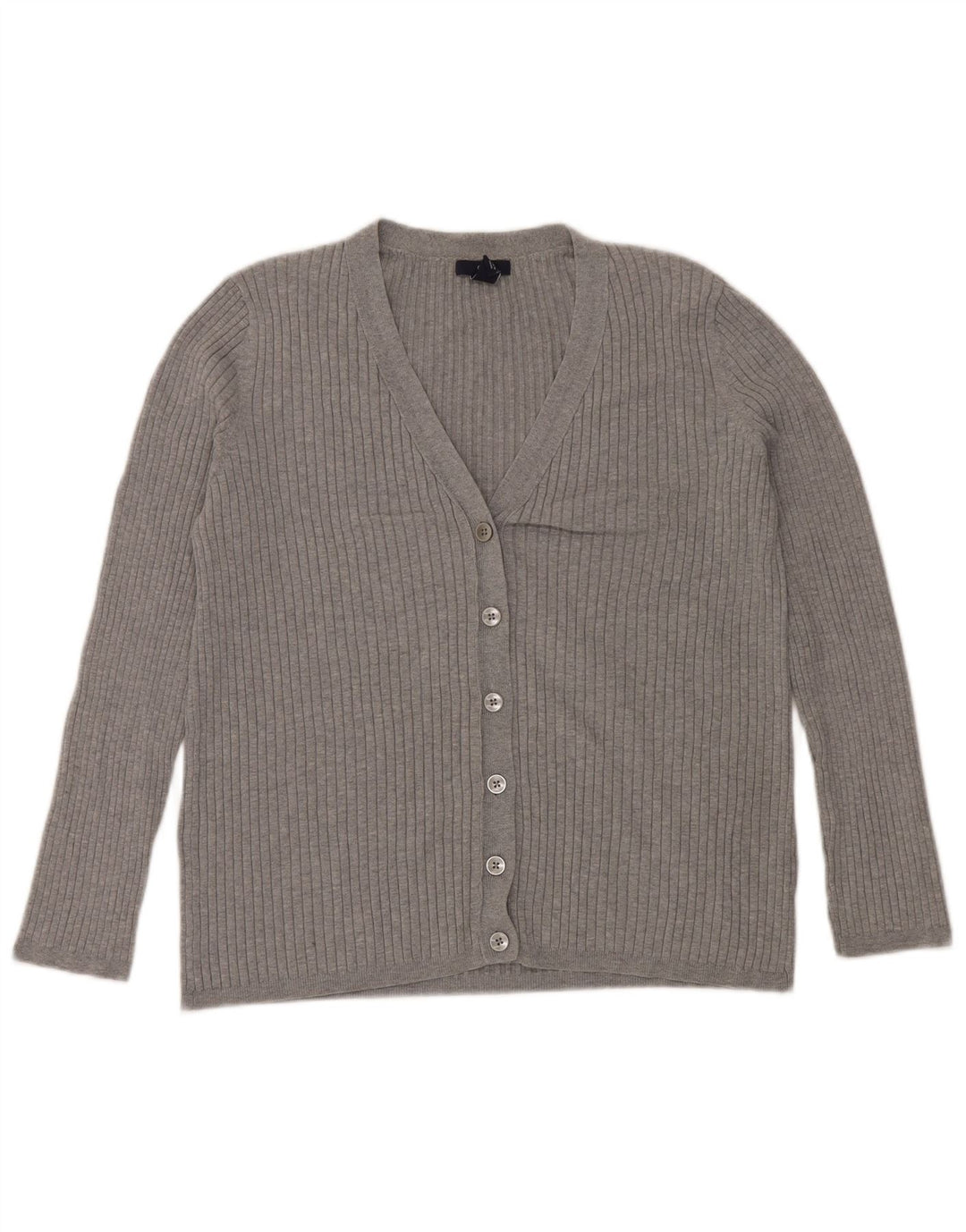 Gap Suéter Cárdigan para Mujer UK 44 Grande Gris Algodón Clásico