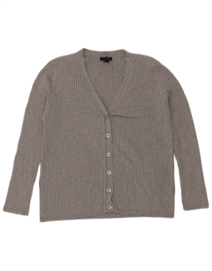 Gap Suéter Cárdigan para Mujer UK 44 Grande Gris Algodón Clásico