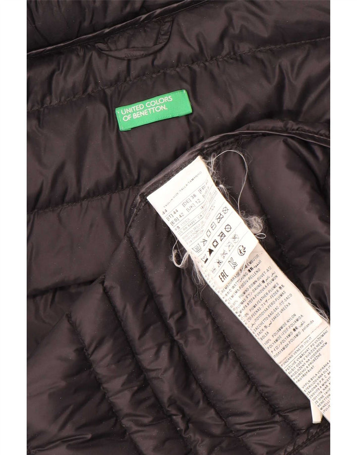 Chaqueta acolchada Benetton para mujer UK 42 Medium Black Nylon