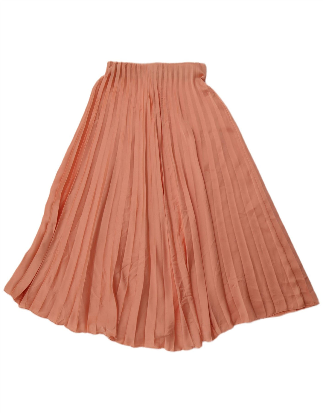 ZARA Mujer Falda Maxi Plisada XS W24 Rosa Poliéster