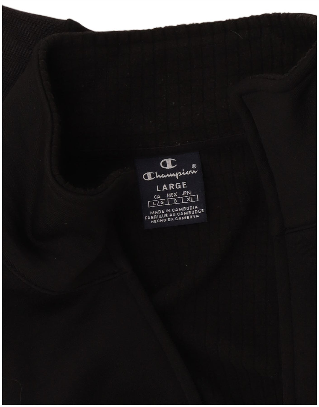 Champion Chaqueta de chándal para hombre, talla grande, color negro