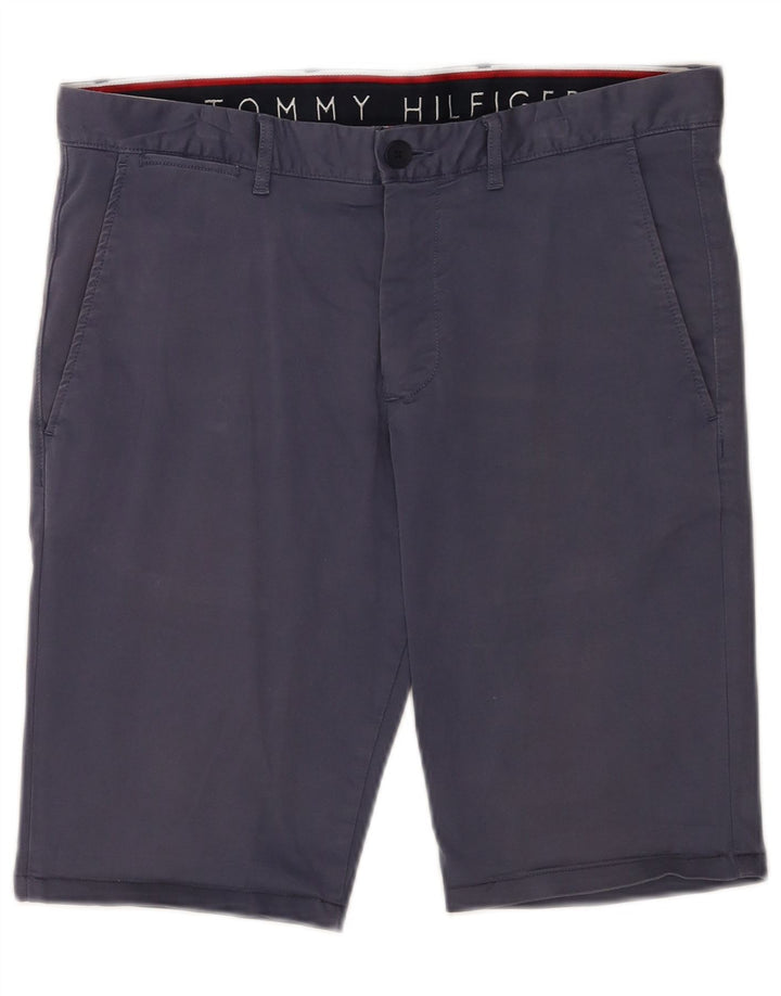 Tommy Hilfiger Pantalones cortos chinos para hombre W32 Algodón azul marino mediano