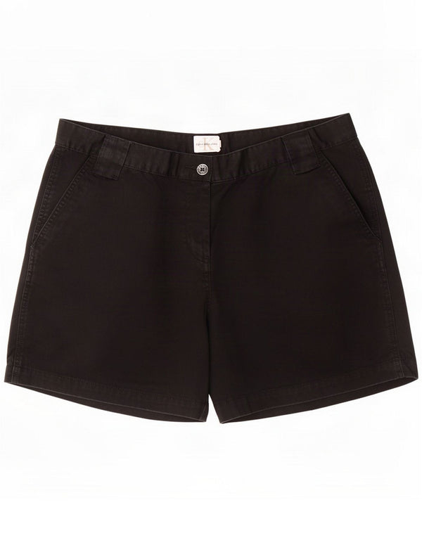 Calvin Klein Jeans Pantalones cortos chinos para mujer US 14 XL W36 Algodón negro
