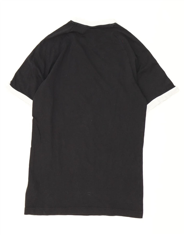 Adidas - Camiseta para hombre, talla pequeña, algodón negro