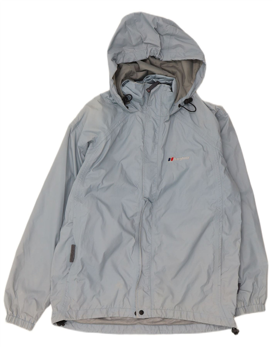 Berghaus Chaqueta impermeable extragrande con capucha para mujer UK 10 Small Blue Nylon