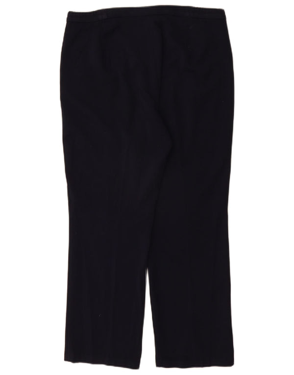 Pantalones casuales rectos para mujer Marks & Spencer W32 L28 Poliéster azul marino