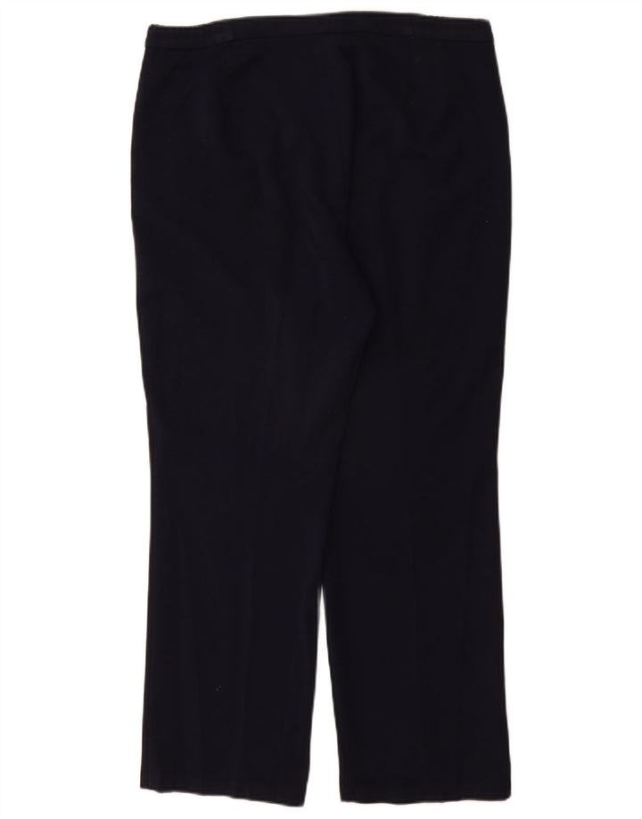 Pantalones casuales rectos para mujer Marks & Spencer W32 L28 Poliéster azul marino