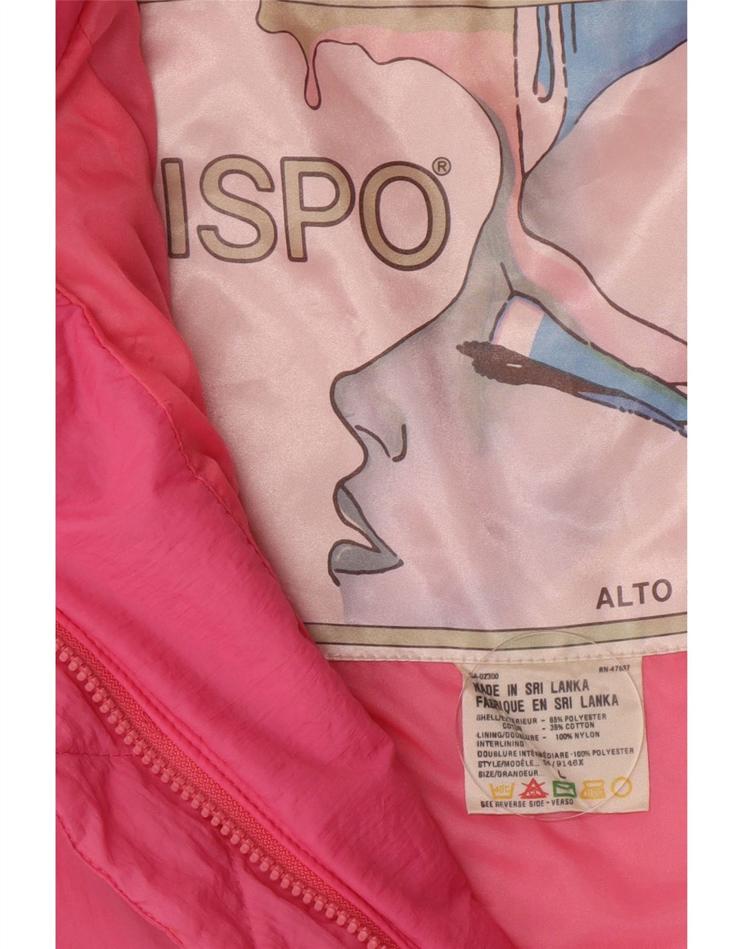 Ispo Chaqueta de esquí para mujer UK 46 Grande Poliéster rosa
