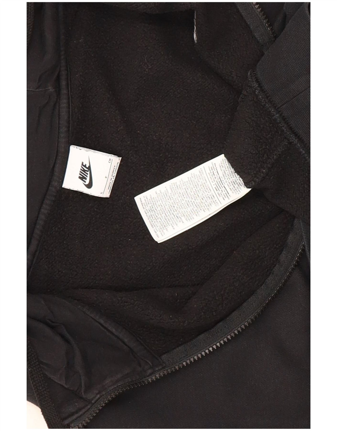 Nike - Sudadera con capucha y cremallera para hombre, talla pequeña, algodón negro