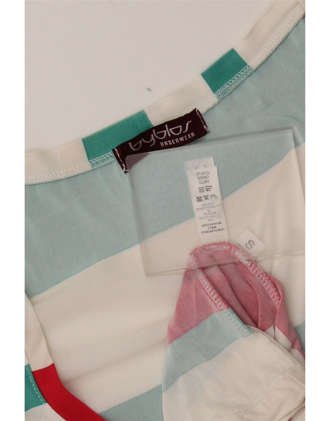 Byblos Vestido básico sin mangas para mujer UK 40 Pequeño multicolor a rayas